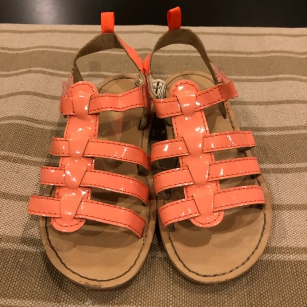 Carters girls sandals size 10‎ bright summer adjustable strap